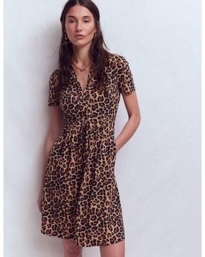 Boden Naomi Short Jersey Dress - Purple