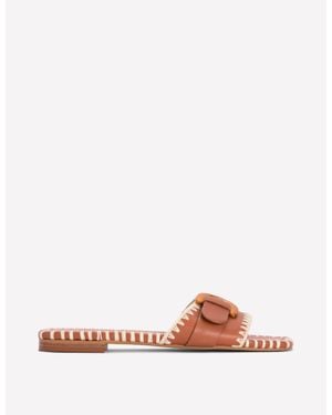 Boden Trim Detail Flat Sandal - Pink