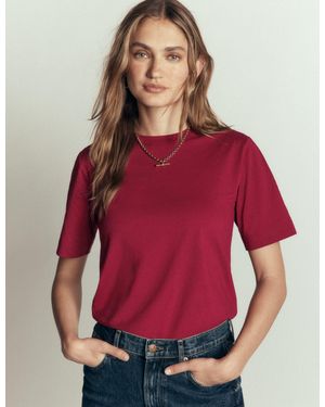 Boden Relaxed Cotton T-Shirt - Red