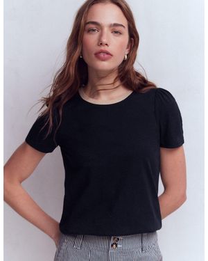Boden Metallic Trim T-Shirt - Blue