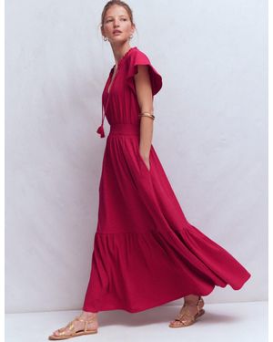 Boden Tala Tiered Jersey Maxi Dress - Pink
