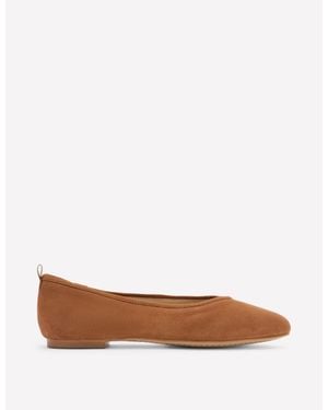 Boden High Cut Ballet Flats - White