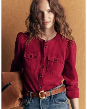 Boden Thea Cord Shirt - Red