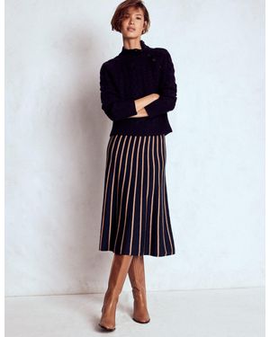 Boden Liz Knitted Midi Skirt - Black