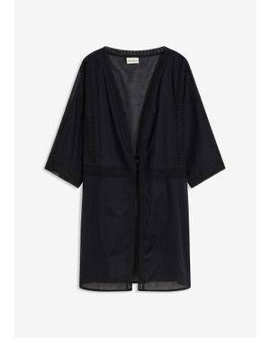 bonprix Open Strand Tuniek Met Kant - Zwart