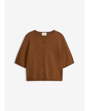 bonprix Gilet En Fine Maille - Marron