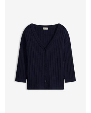 bonprix Gilet En Maille - Bleu