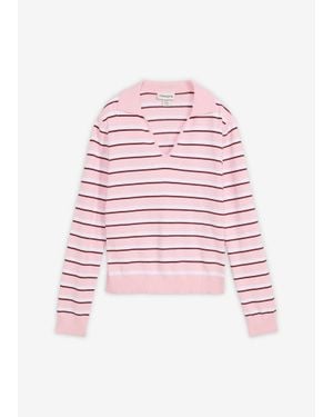 bonprix Pull À Col Polo - Rouge