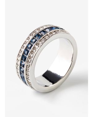 bonprix Ring Met Glazen Kristalsteentjes - Wit
