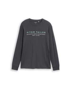 bonprix T-Shirt Manches Longues Tom Tailor - Gris