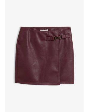 bonprix Jupe Enduite - Violet
