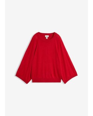 bonprix Pull Oversize En Fine Maille - Rouge