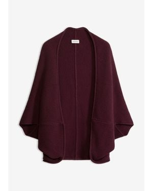 bonprix Gilet Cape En Maille - Violet