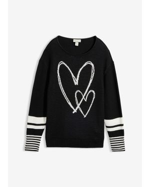 bonprix Pull En Jacquard - Noir