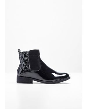 bonprix Bottines Aspect Verni - Blanc