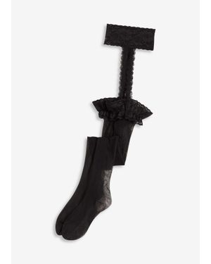 bonprix Bas Porte-Jarretelle 20Den Avec Ceinture - Noir