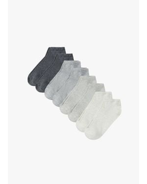 bonprix Sneakersokken Van Biologisch Katoen (8 Paar) - Metallic
