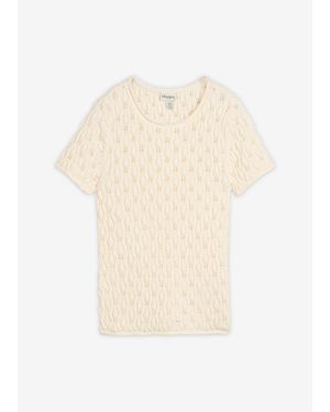 bonprix Pull Ajouré En Coton - Blanc