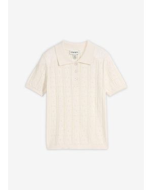 bonprix Pull Ajouré En Coton Et Soie - Blanc