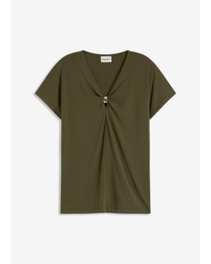 bonprix Shirt Met Een Decoratieve Ring - Groen