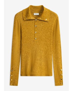 bonprix Pull Polo - Jaune