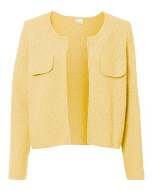 bonprix Gilet En Maille Bouclette - Jaune