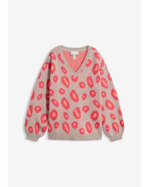 bonprix Pull Large - Rouge