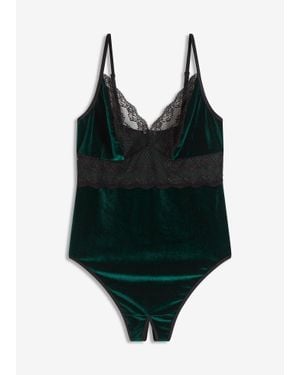 bonprix Body En Velours Ouvert