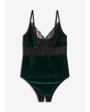 bonprix Body En Velours Ouvert