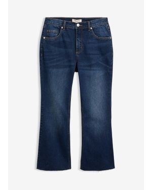 bonprix Bootcut Jeans High Waist, Cropped - Blauw