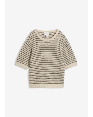 bonprix Pull Ajouré - Blanc