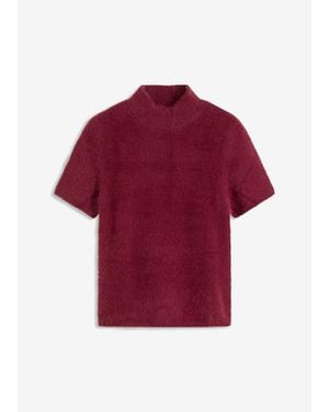 bonprix Pull En Maille Poilue - Rouge