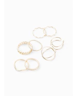 bonprix Ringen (Set Van 8) Met Verschillende Designs - Wit