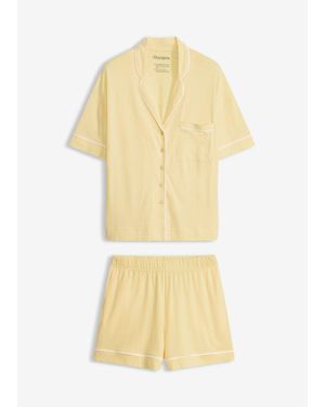 bonprix Pyjashort En Viscose Mélangée - Jaune