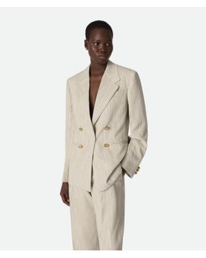 Bottega Veneta Viscose Silk Jacket - Natural