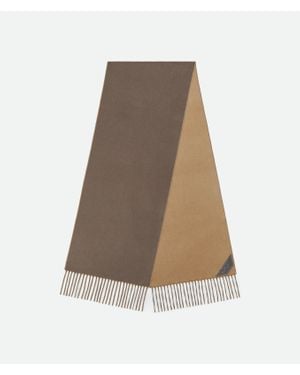 Bottega Veneta Bi-colour Cashmere Scarf - Natural