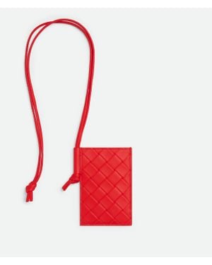 Bottega Veneta Intrecciato Stamp Kartenetui - Rot