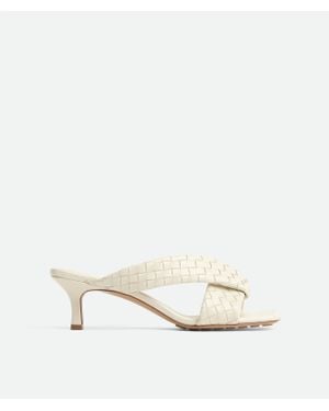 Bottega Veneta Riva Intrecciato Leather Mules - Natural