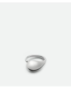 Bottega Veneta Kleiner Drop Ring - Weiß