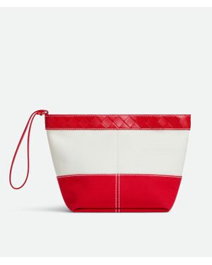 Bottega Veneta Flip Flap Medium Pouch - Red