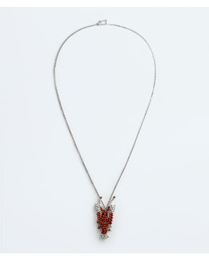 Bottega Veneta Collier à pendentif homard - Blanc