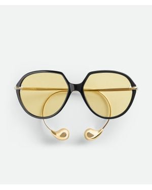 Bottega Veneta Drop Squared Sunglasses - Natural