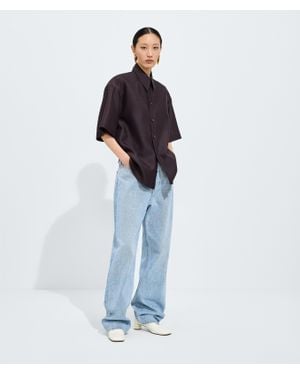Bottega Veneta Jeans Mit Weitem Bein Aus Sky-Bleached-Denim - Blau