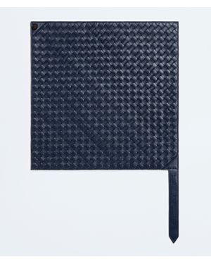 Bottega Veneta Foulard Aus Intrecciato Leder - Blau