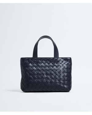 Bottega Veneta Mini Intrecciato Tote Mit Zip - Blau