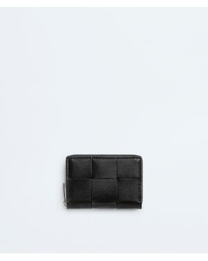 Bottega Veneta Cassette Zippered Coin Purse - Black