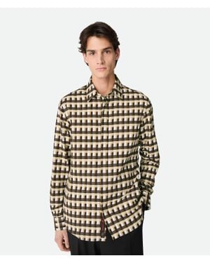 Bottega Veneta Kariertes Baumwollhemd - Mehrfarbig