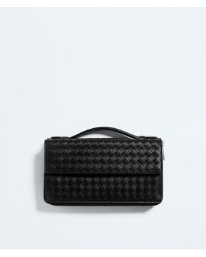 Bottega Veneta Intrecciato Piccolo Zip Around Organiser - Black