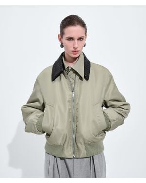 Bottega Veneta Satin Nylon Blouson - Grey