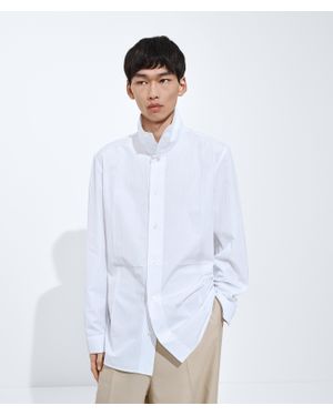 Bottega Veneta Cotton Poplin Pinstripes Shirt - White